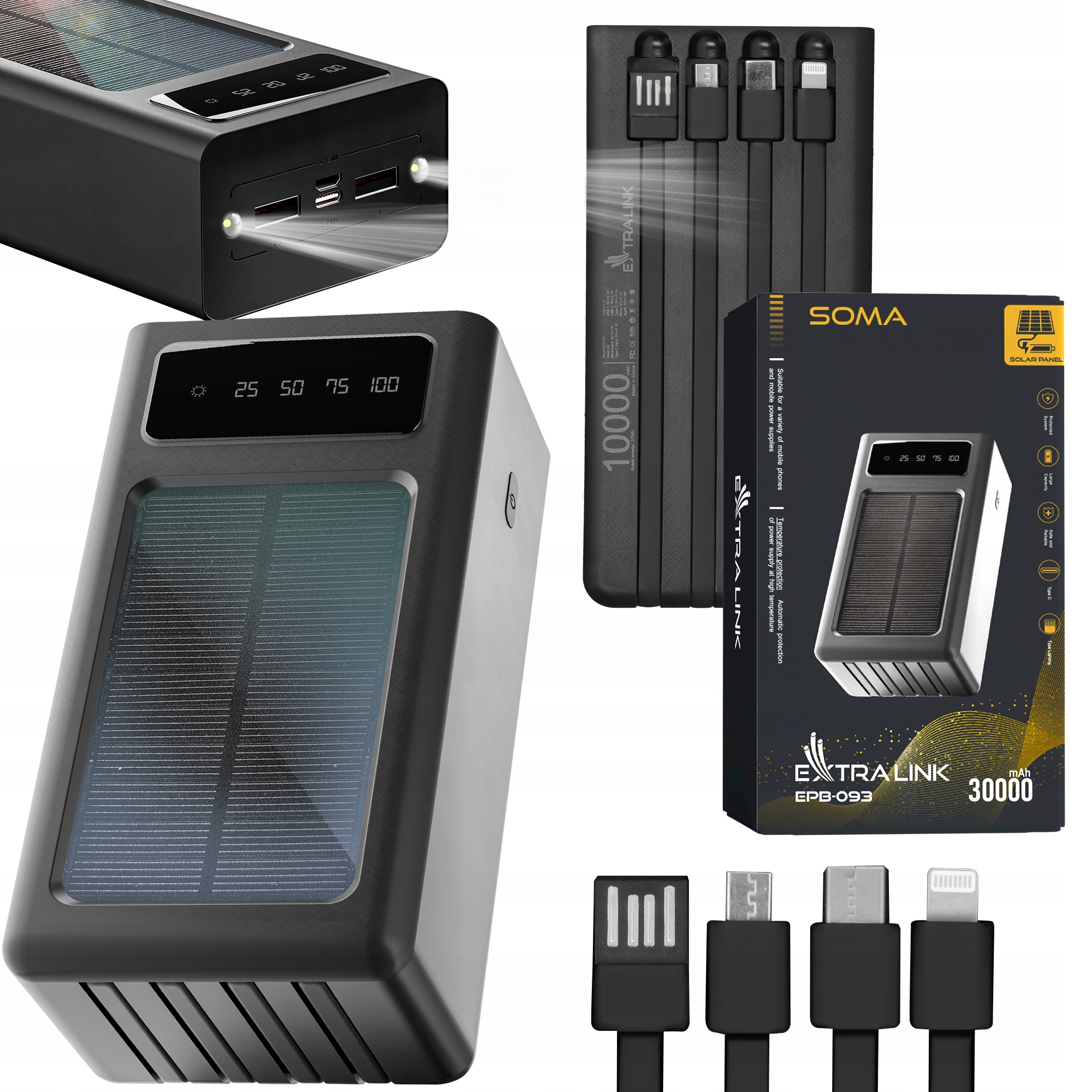 Powerbanka Extralink 30000 mAh čierna